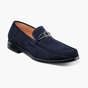 Elegant Navy Suede Loafers for Men